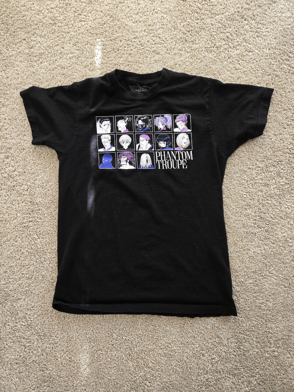 Phantom Troupe Black Graphic Short Sleeve Tee Medium Hunter x Hunter